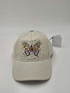 Kurt Geiger Women's Cream Embellished Butterfly Cap